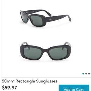 Ray Ban Black Rectangle Sunglasses RB4122